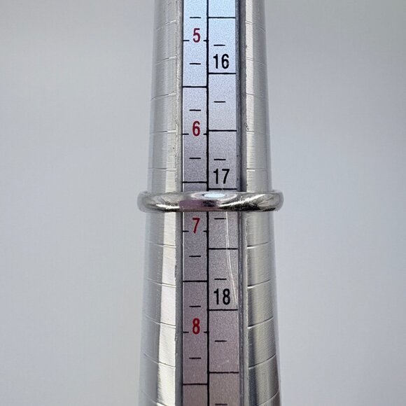 VTG Sterling Silver 925 Cubic Zirconia Brilliant Cut Prong Set Ring Size 6.75 - Picture 8 of 9